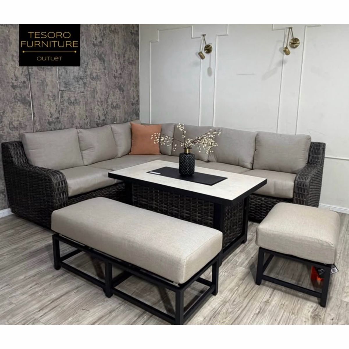 NEW PATIO SET WITH FIREPLACE WE OFFER DELIVERY 
