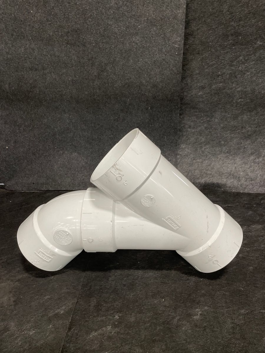 PVC 6" wye with 4" cleanout 