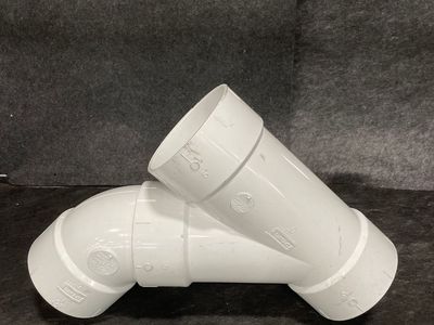 PVC 6" wye with 4" cleanout
