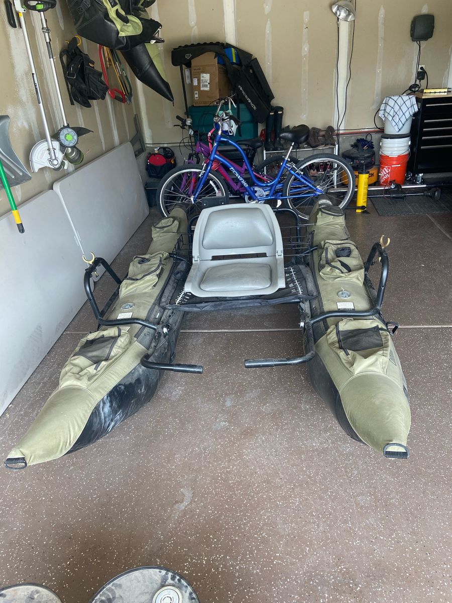 Classic Accessories Colorado Inflatable Pontoon Boat with Electric Motor