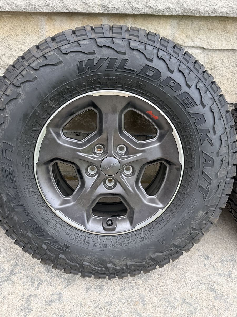 Jeep Gladiator Wildpeak LT285/70R17 Wheels & Tires (Set of 5) off new vehicle