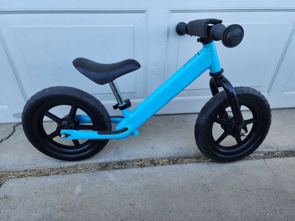 Kids Balance Bike - Bright Blue Toddler Training Bicycle