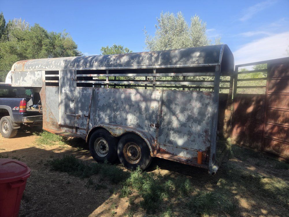 older livestock trailer