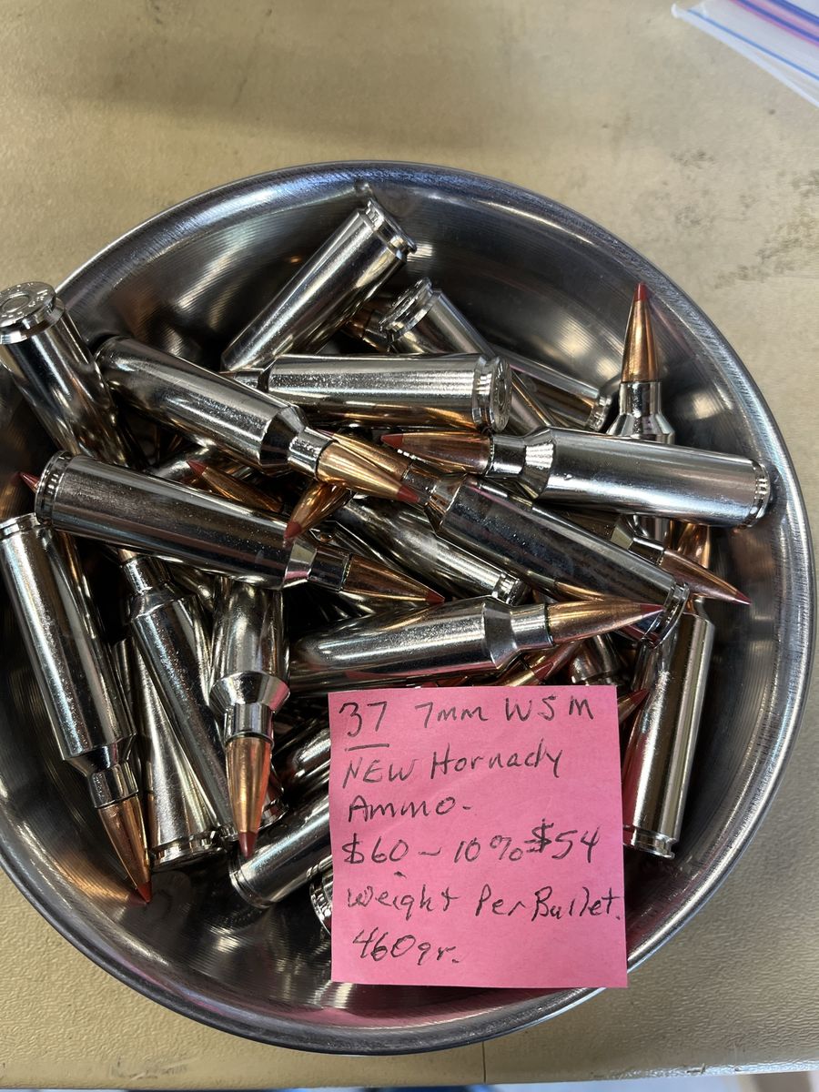 37 Rounds Hornady 7mm WSM Ammunition - Polymer Tip
