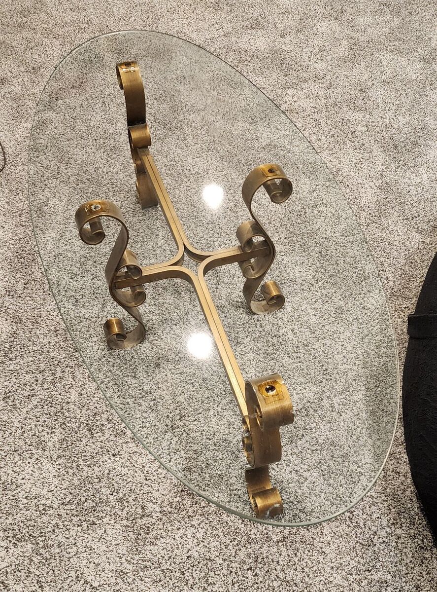 Antique Glass Coffee Table