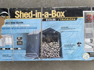 NEW Shelter Logic 8 ft. Peak-Style Steel Shed-In-A-Box