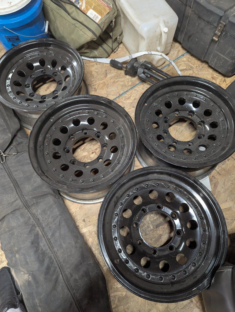 16x10 8x6.5 Steel Rims Black