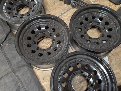 16x10 8x6.5 Steel Rims Black