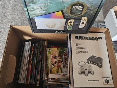 Video game & consoles box,booklets and cover art for trade. Must take all RESELLER LOT