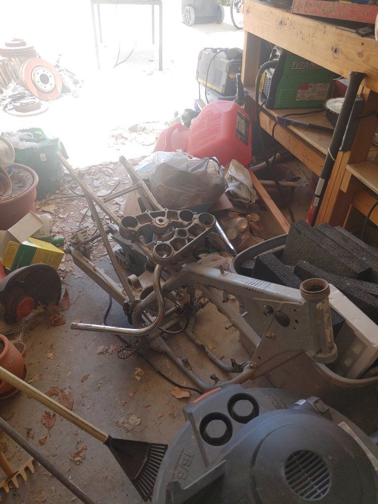 1997 KTM 360 frame, damaged in the back