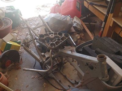 1997 KTM 360 frame, damaged in the back