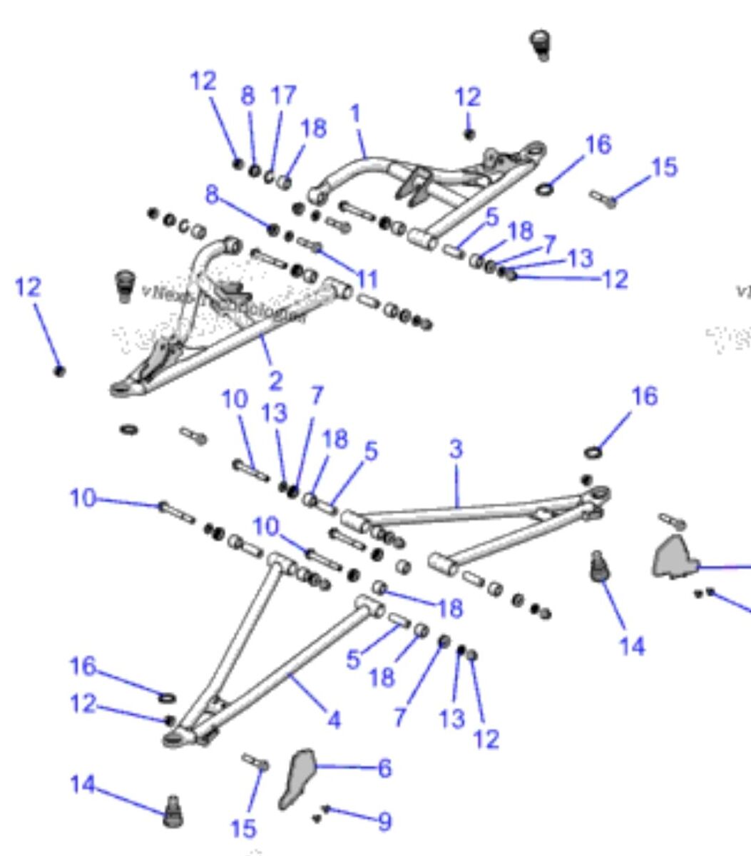 Polaris 1000 RZR UPPER AND LOWER A-ARMS