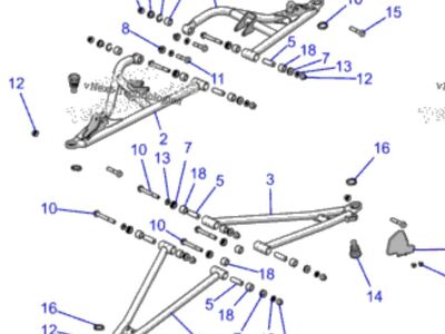 Polaris 1000 RZR UPPER AND LOWER A-ARMS