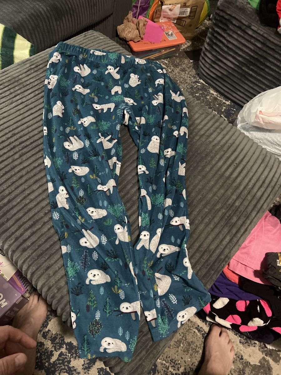 Secret Treasures Sloth Print Fleece Pajama Pants Size Medium 8-10