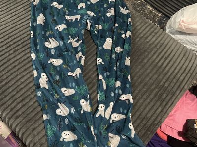 Secret Treasures Sloth Print Fleece Pajama Pants Size Medium 8-10