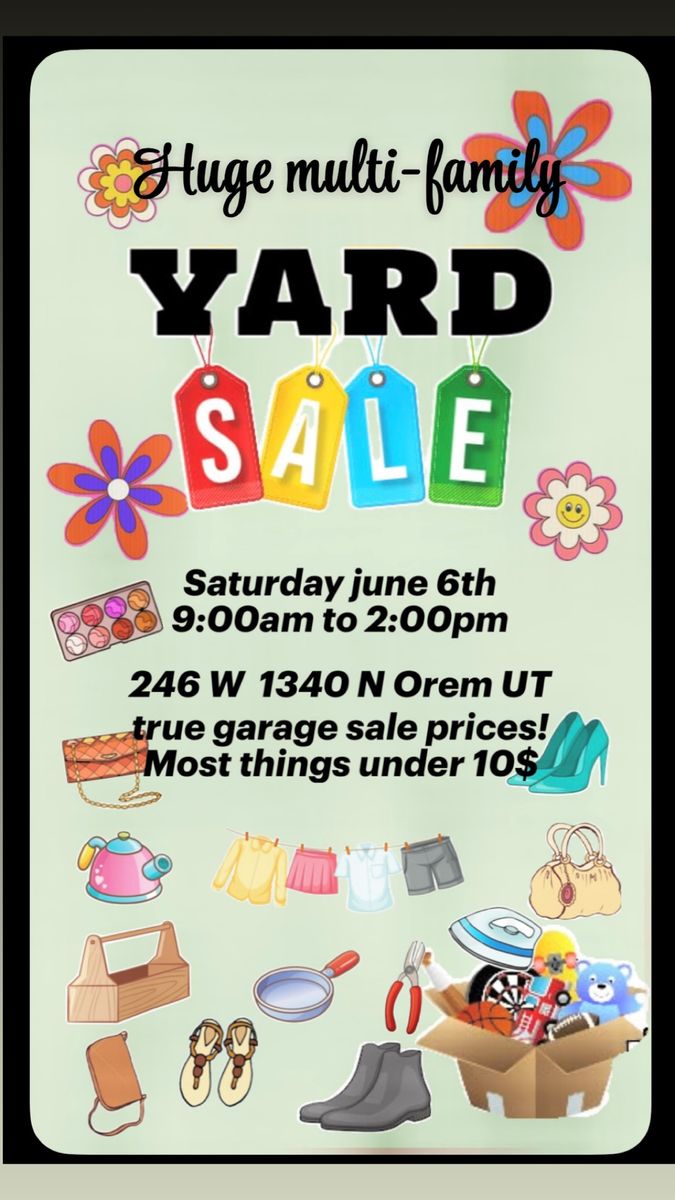 Multi-Family Yard Sale – Friday, June 6th at 9:00 AM