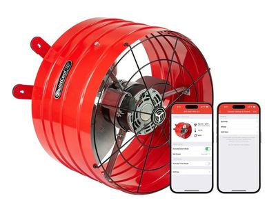 QuietCool AFG SMT PRO-3.0 Smart Attic Fan Gable Mount 2 Speed Motor Ventilator, 16"