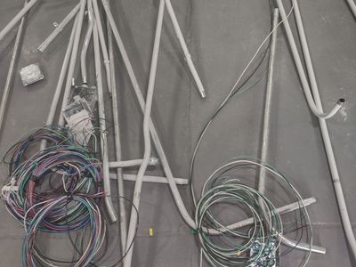 scrap electrical conduit and wires