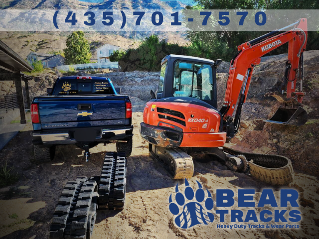 Excavator & Backhoe Rubber Tracks, Pads + Bucket Teeth