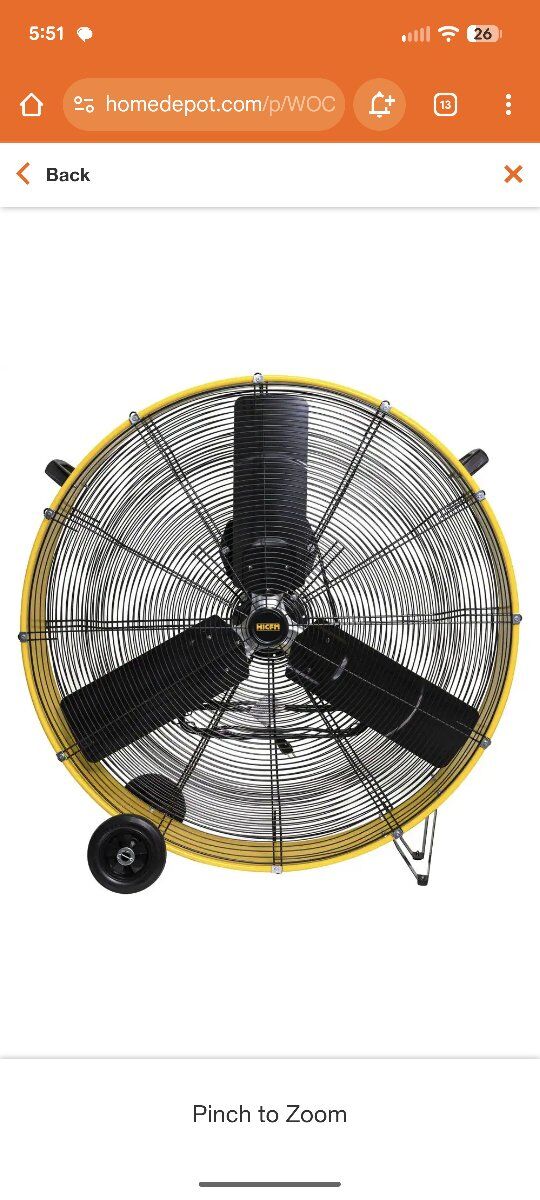 36" HICFM Drum Fan