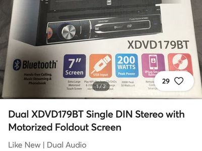 Dual flip out screen radio single din deck