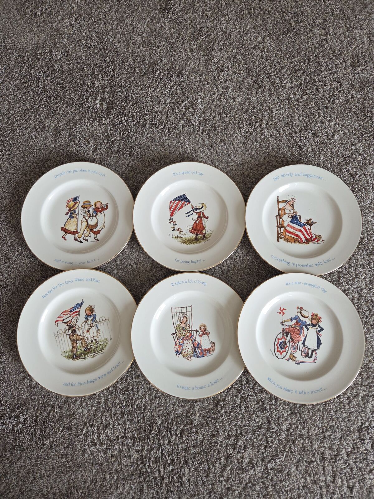Holly Hobbie Freedom Series Collector Plates