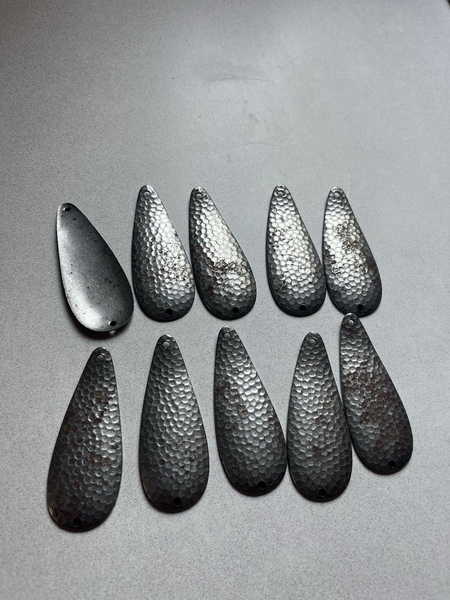 Fishing steel casting spoon blanks set of 10. 3” long 10.00 all