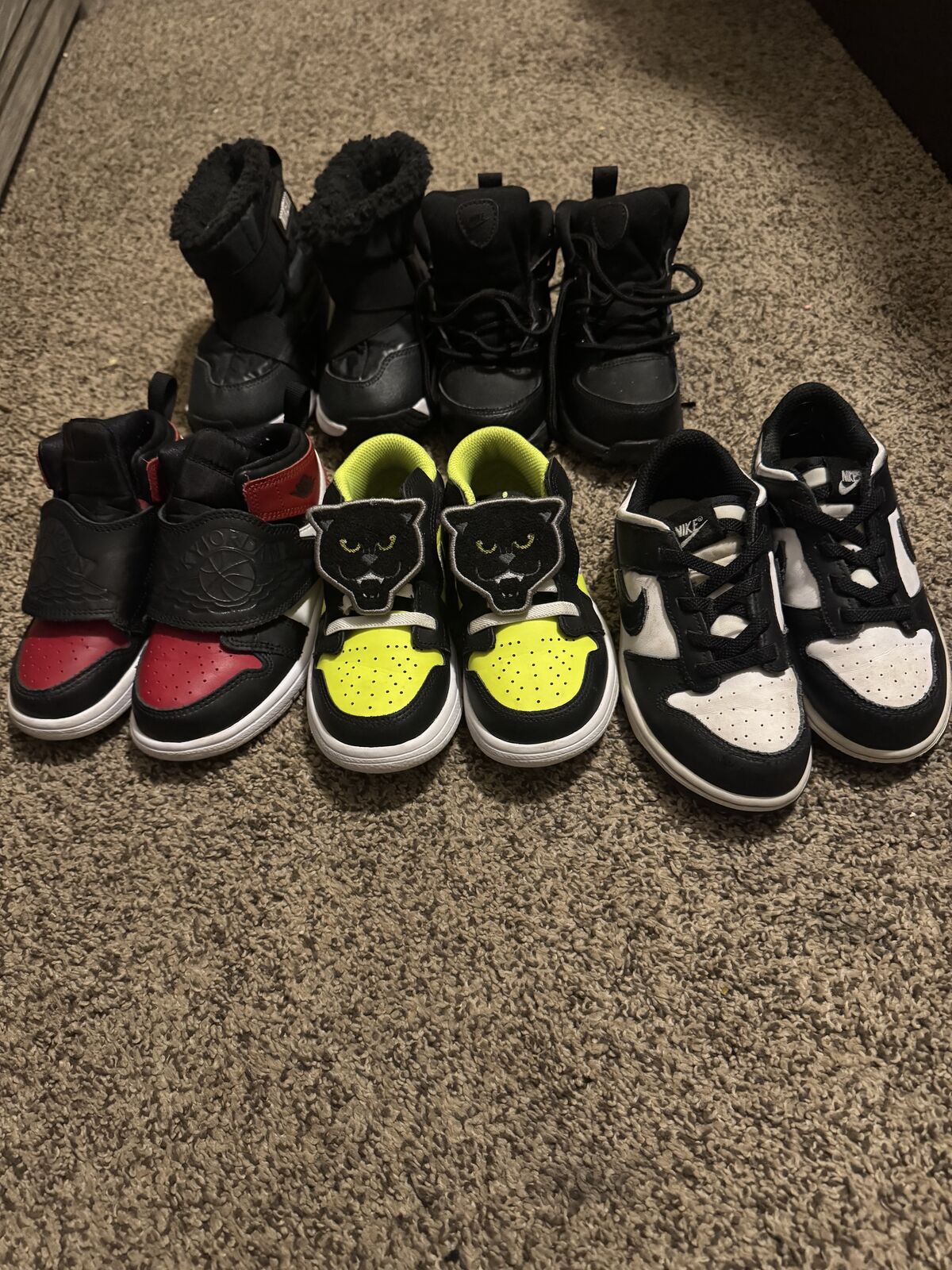 Boys Nike and Jordan shoes and boots