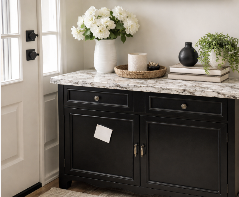 Gorgeous CUSTOM 2 Door Granite-top Entryway Console