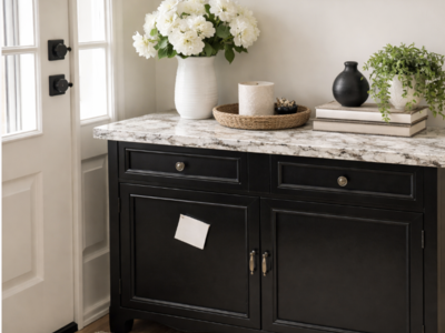 Gorgeous CUSTOM 2 Door Granite-top Entryway Console