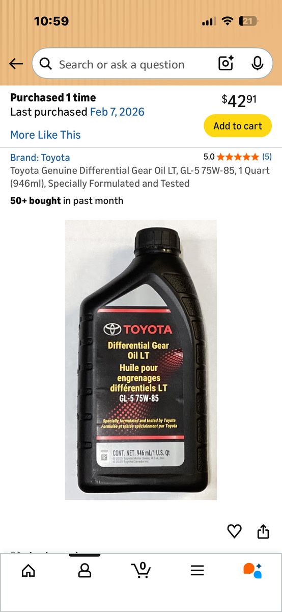 Toyota Gear Oil