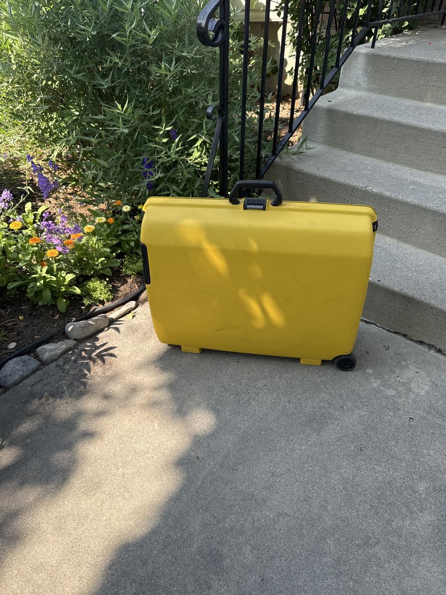 Vintage Yellow Samsonite Suitcase