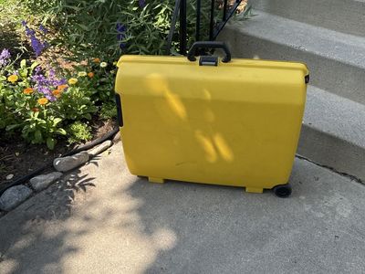 Vintage Yellow Samsonite Suitcase