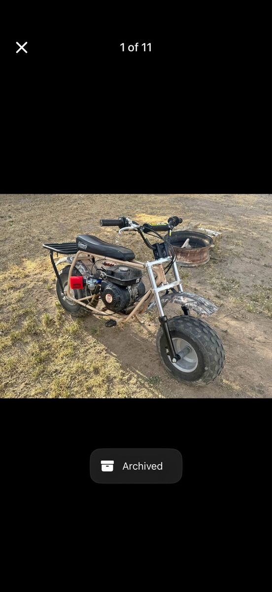 Coleman Mini Bike CT200U (Modified) - Tan/Camo, Runs Great, Good Condition