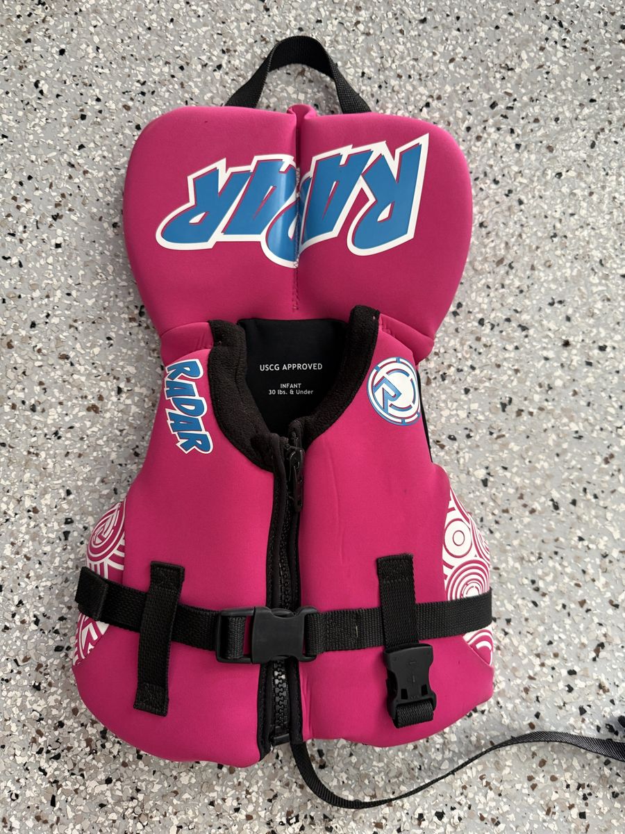 Radar USCG Approved Infant Life Vest - Pink, 30 lbs & Under