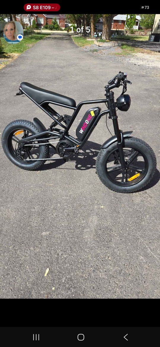 E Bike 750W Windone E2 Fat Tire Off Road Adventures pedal assist electric bike