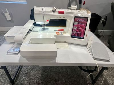 Baby Lock Ellisimo digital embroidery machine model BLSO with extras