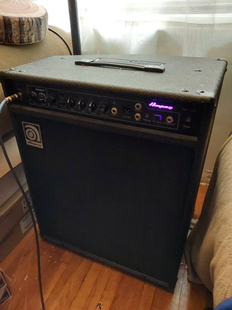 Amped BA-115 Bass Combo Amplifier Monitor Direct In Out for Stage or Studio Recording