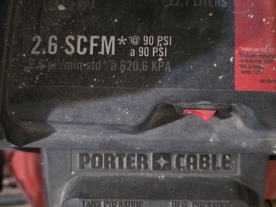 PORTER-CABLE 6-Gallon Air Compressor & BOSTITCH Brad Nailer Kit 150 PSI 2.6 SCFM @ 90 PSI