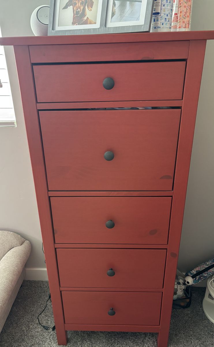 3 IKEA Red Hemnes Dressers