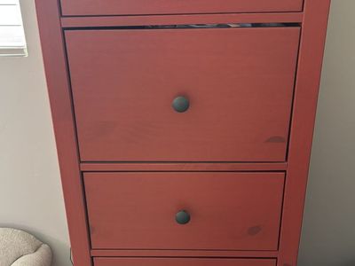 3 IKEA Red Hemnes Dressers