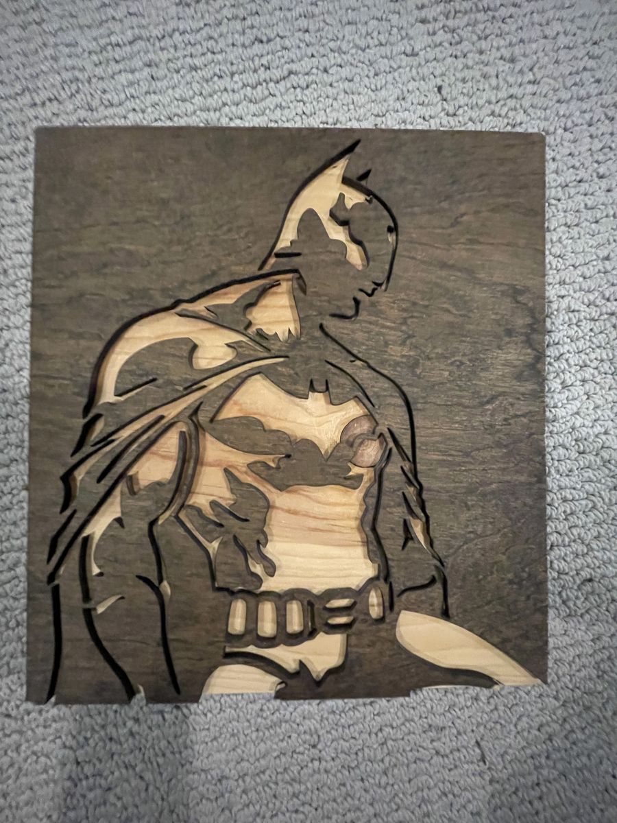 Wooden Batman Picture