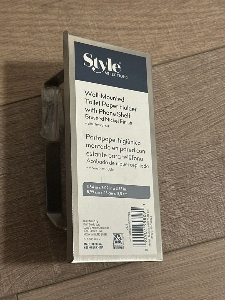 Wall Mounted Toilet Paper Holder With Phone Shelf