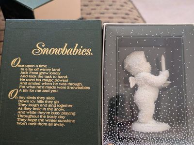 Department 56 Snowbabies 'Just One Little Candle' Figurine #68233 with Box NIB vintage 1992