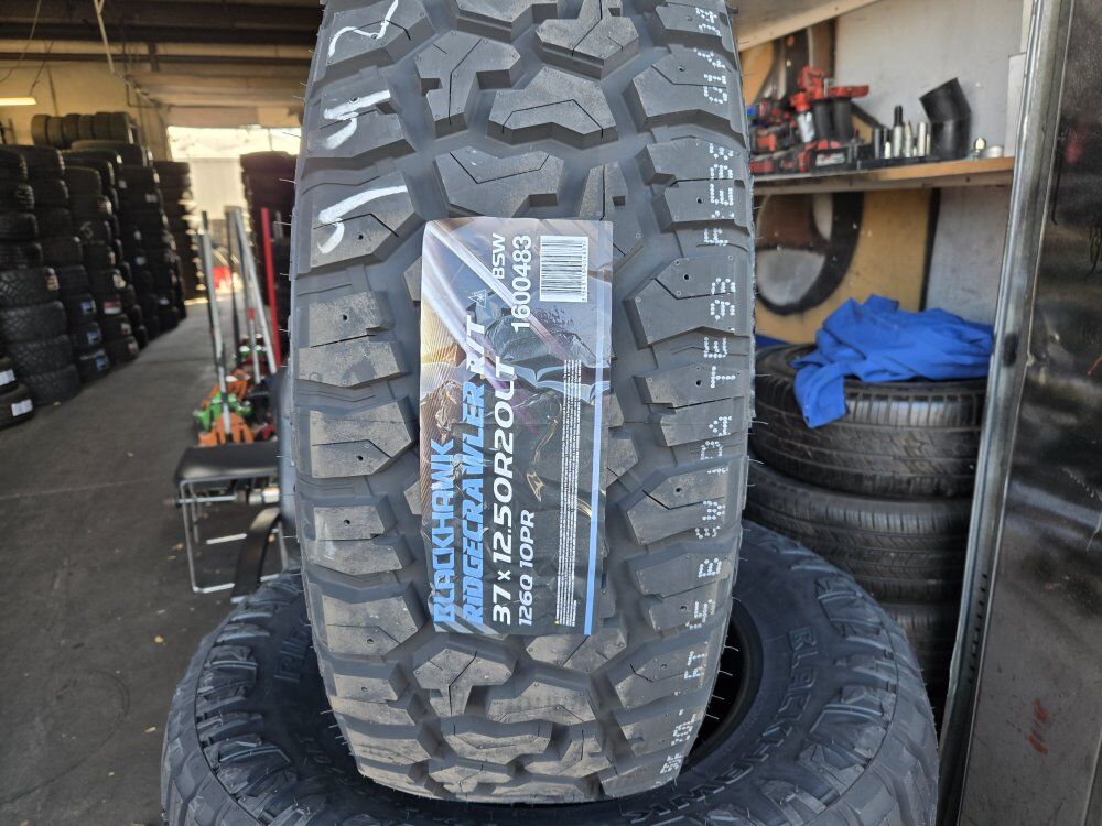 SET 37X12.50R20LT BLACKHAWK RIDGECRAWLER R/T
