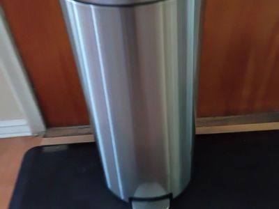Ninestar Step-On Trash Can 30 Gallon Stainless Steel 25" Tall