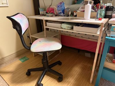 Tie-Dye Swivel Desk Chair - Adjustable, Rolling, Multi-Color - Great for Kids/Teens Desk Setup