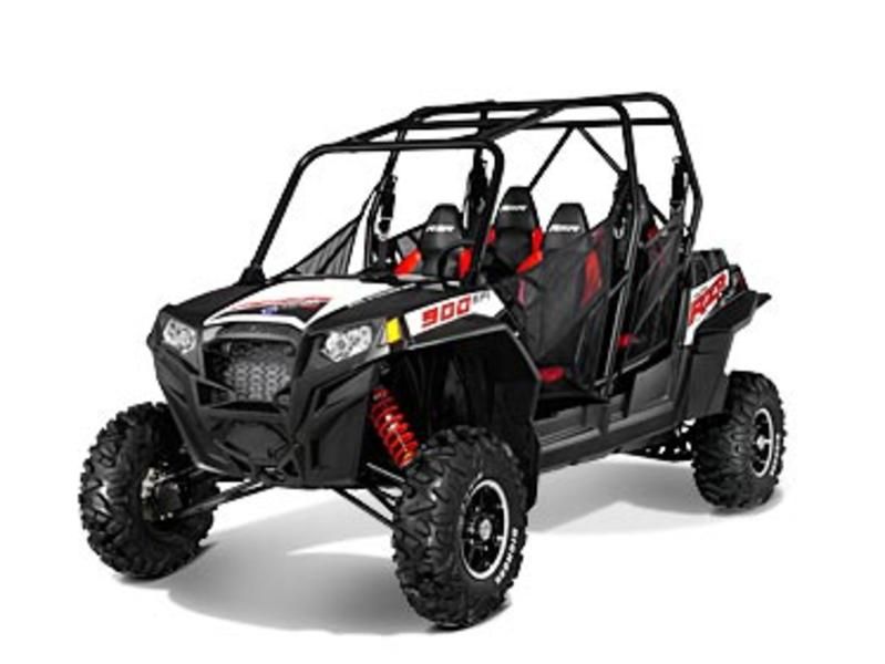 2013 POLARIS RZR XP 4 900 EPS Black White and Red