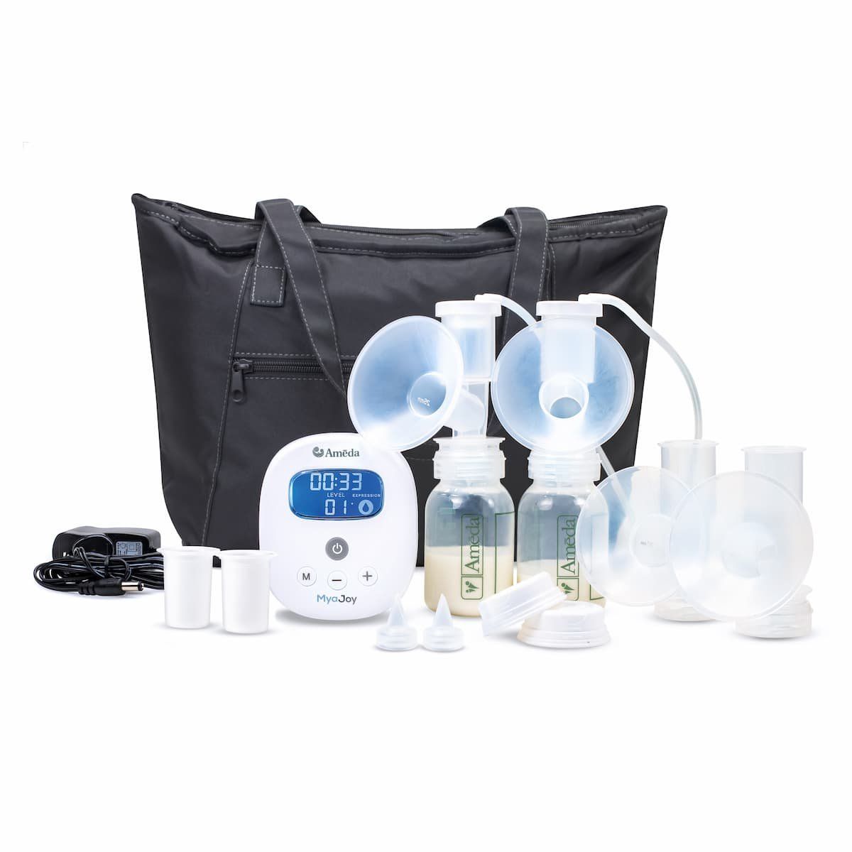 Ameda Mya Joy PLUS Breast Pump - Hospital Grade Suction, Portable, Double Electric