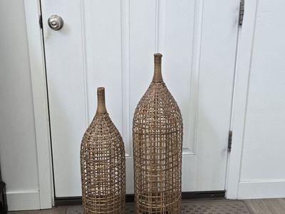Rattan Wicker Bottle Vases